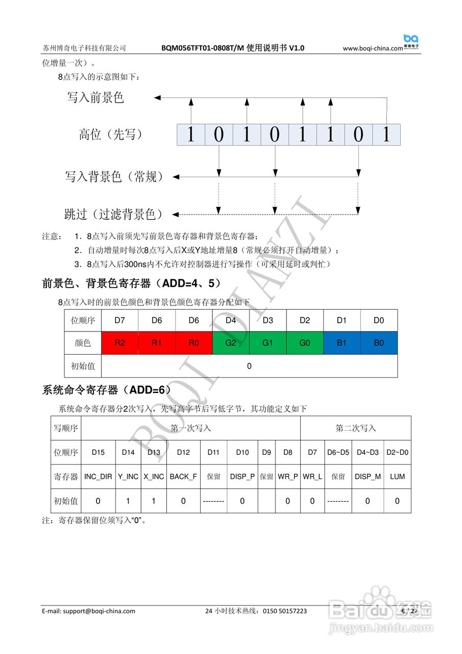 博奇单片机驱动BQM056TFT01-0808T液晶屏使用说明书:[1]