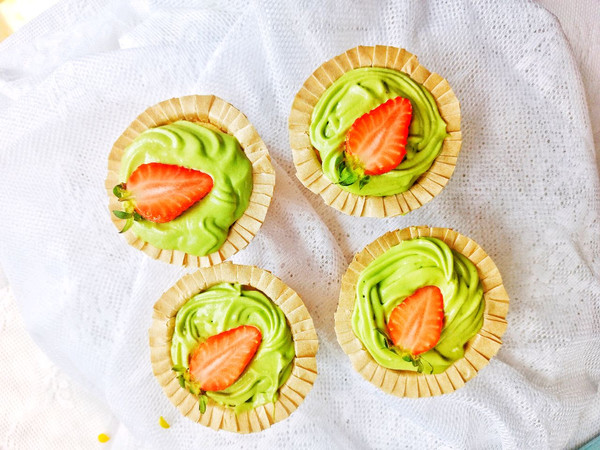 抹茶奶油奶酪杯子蛋糕