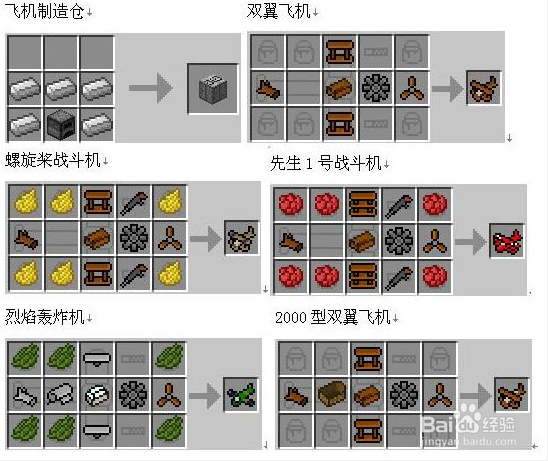 我的世界怎么做飞机会飞的