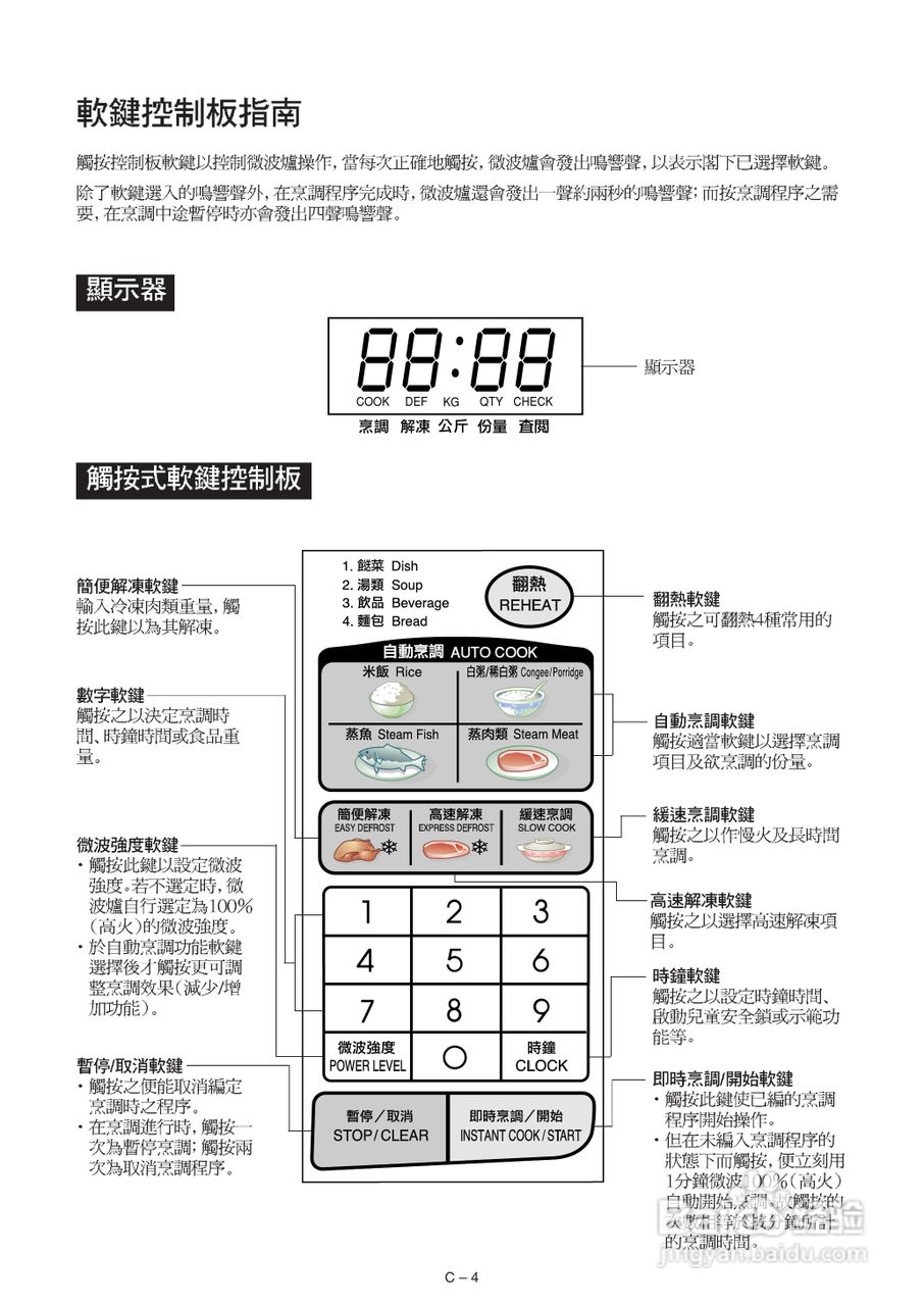 声宝R-242E型微波炉说明书:[1]
