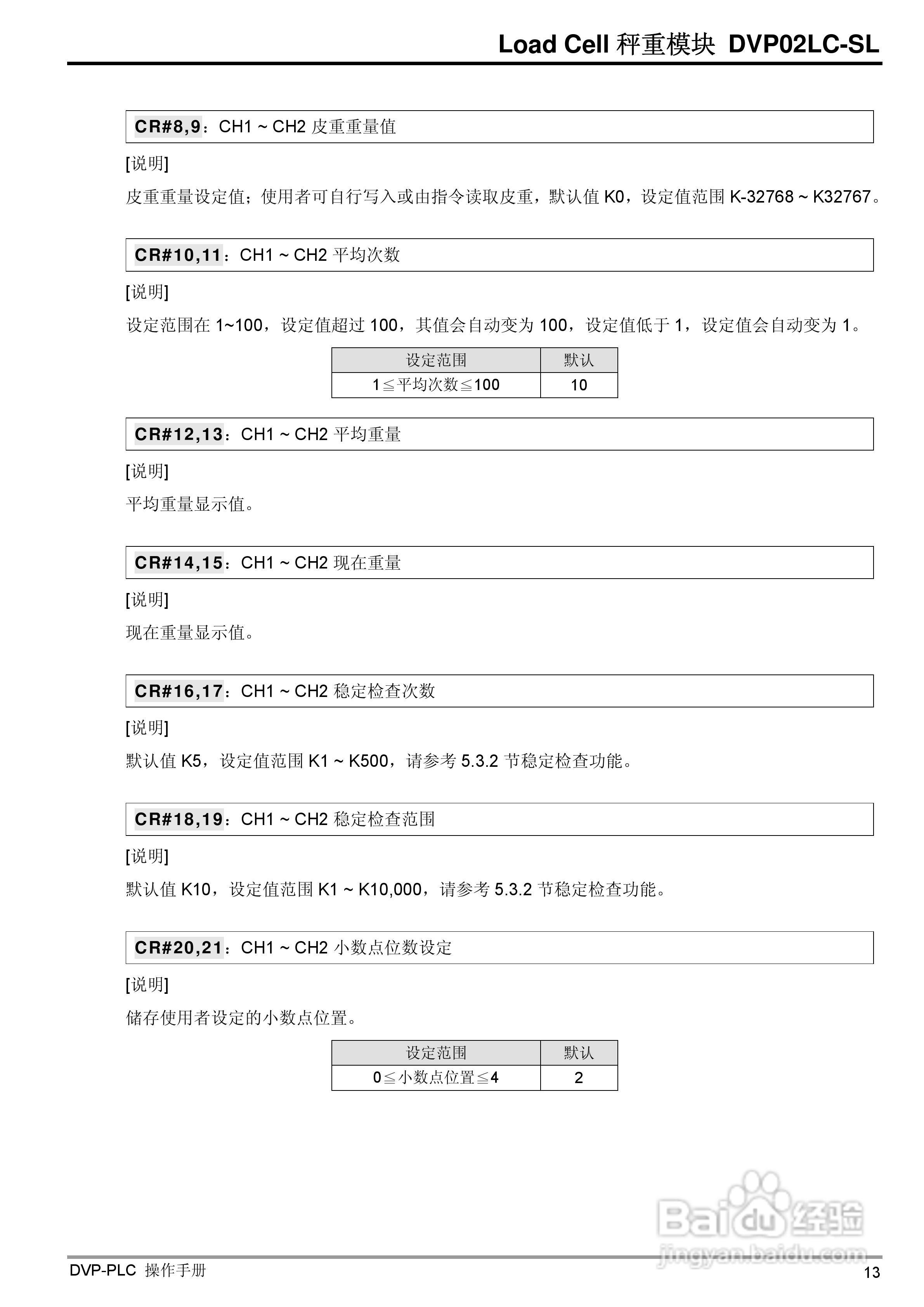 台达DVP02LC-SL Load Cell秤重模組操作手冊:[2]