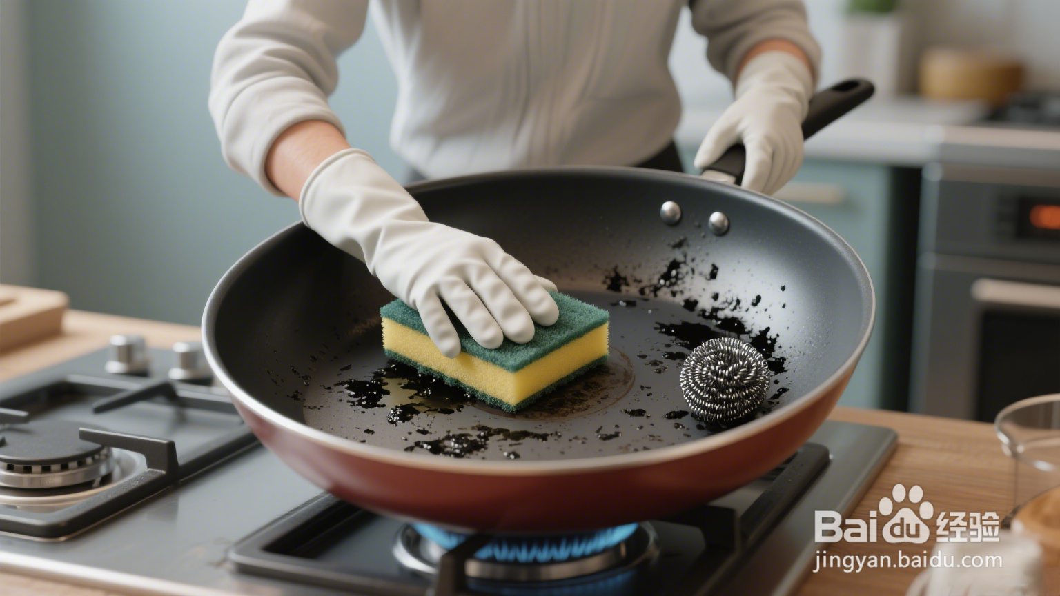 怎样彻底清理锅底的黑垢?