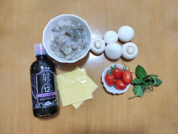 芝士口蘑酿虾滑