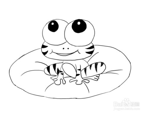 简笔画:荷叶上的小青蛙