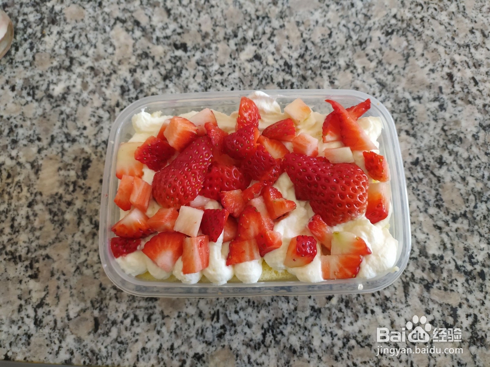 简单又好吃的水果盒蛋糕