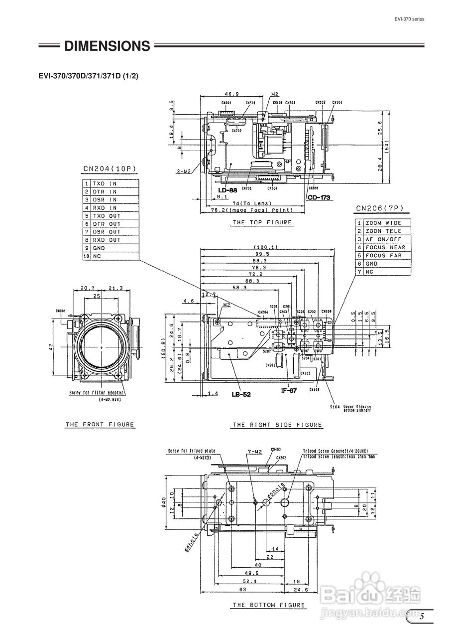 SONY EVI-370系列摄像机说明书:[1]