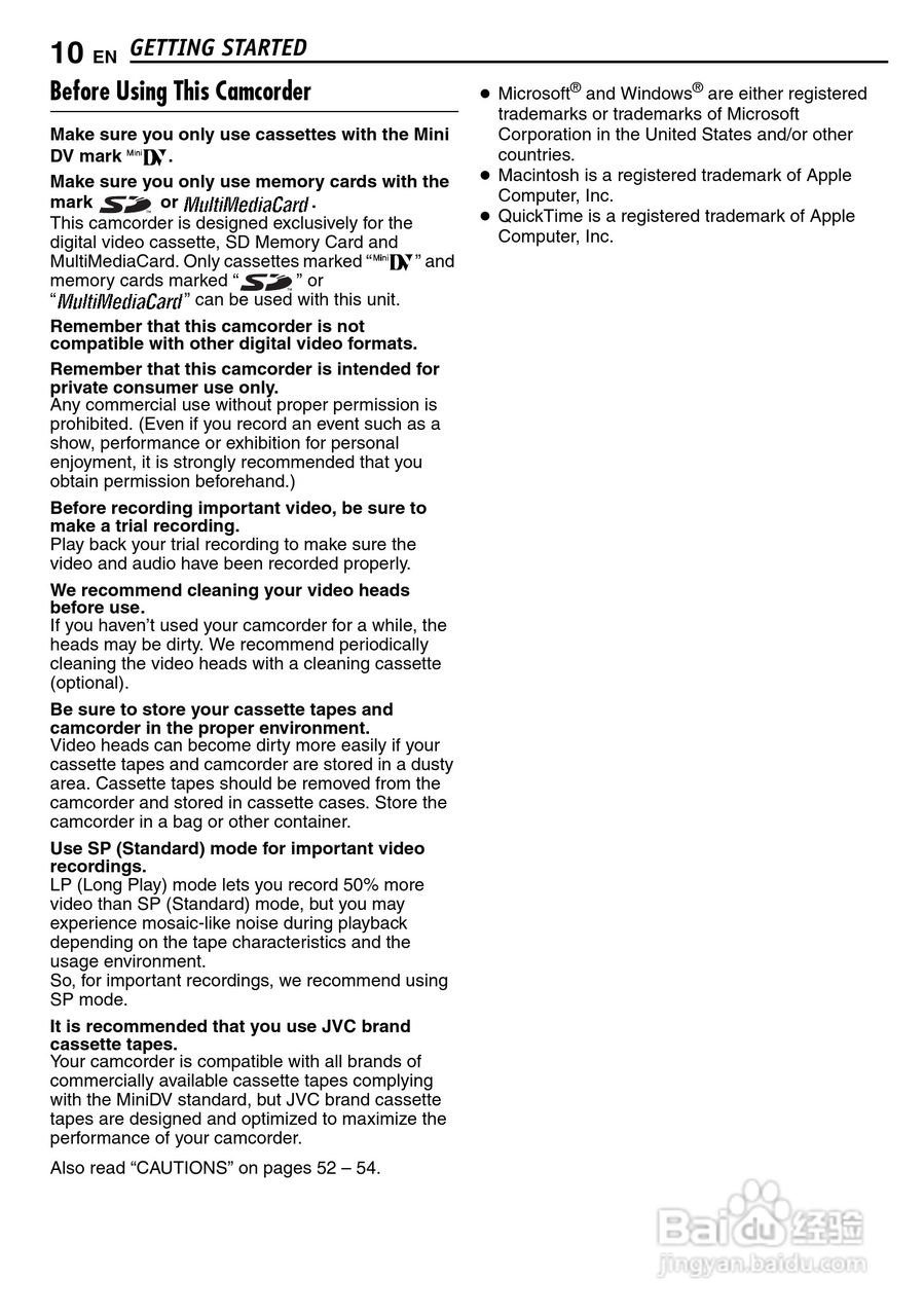 JVC GR-D290摄像机说明书:[1]