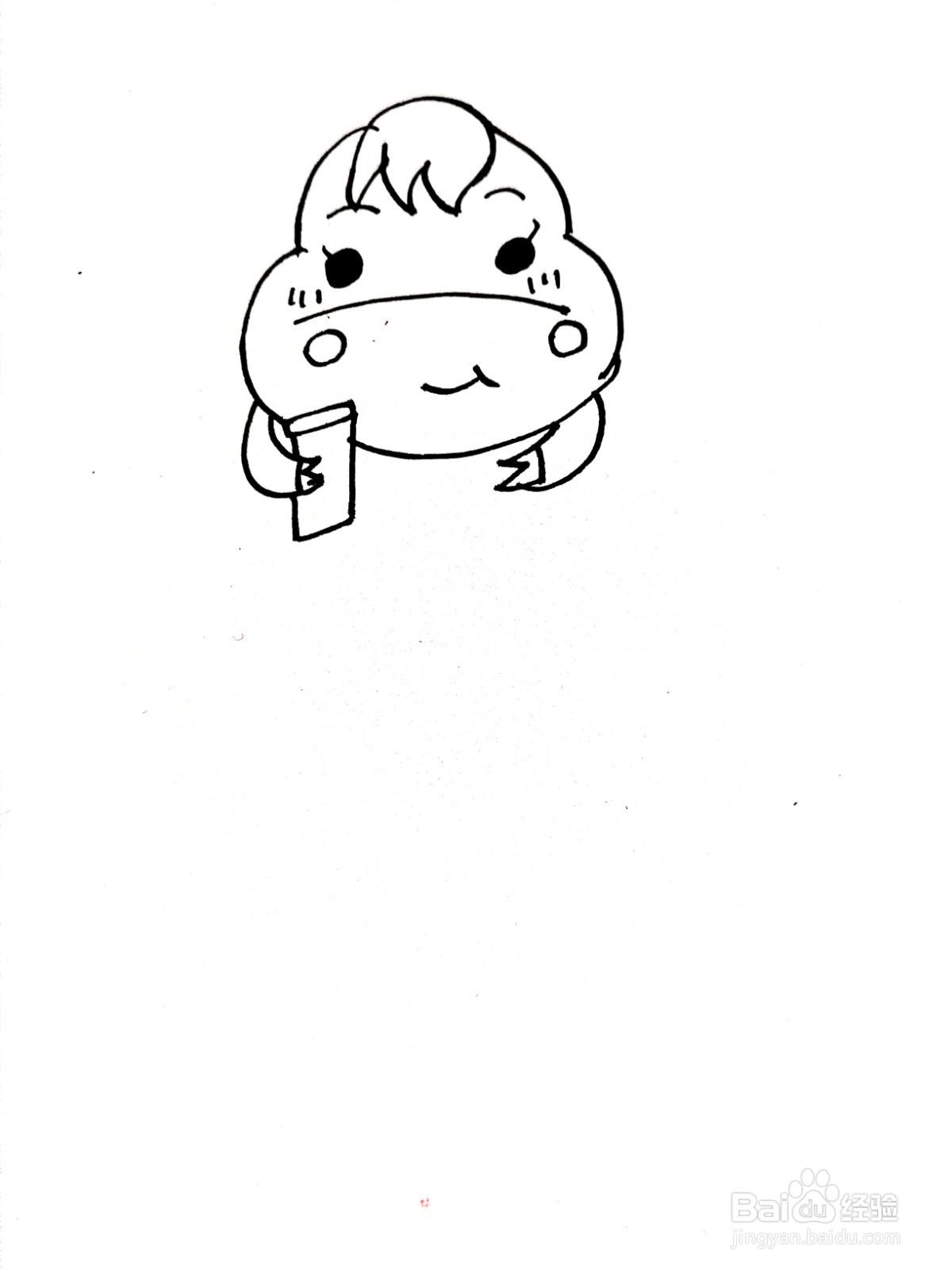 适合3-6岁的小牛幼儿简笔画