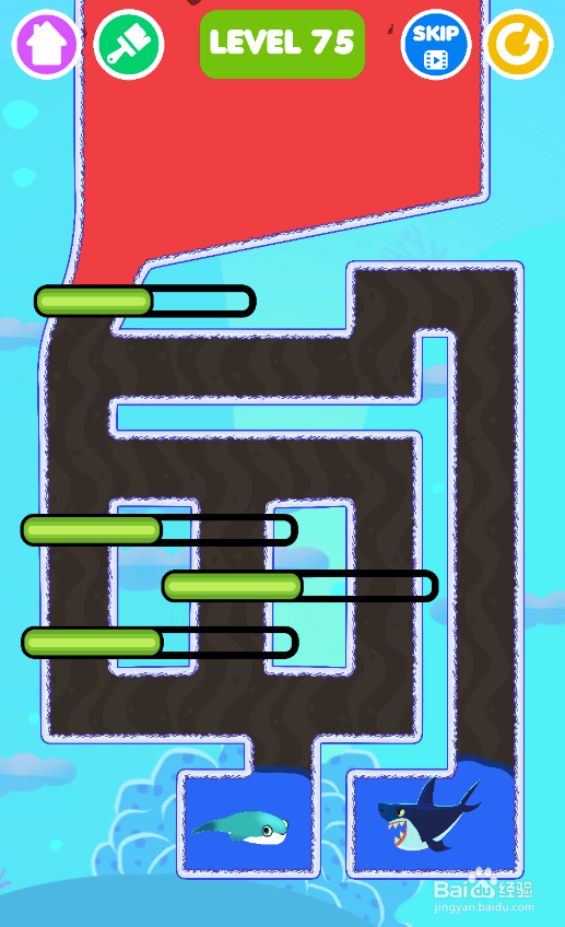Save The Fish的LEVEL 75怎样过关？