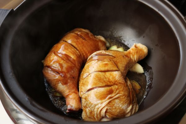 柠香葱油焗鸡腿