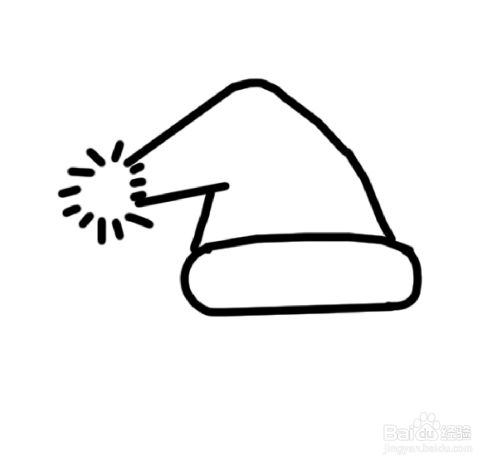 先给雪人画一顶可爱的帽子.