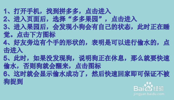 多多果园有狗怎么偷水