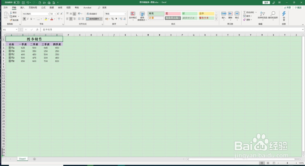 Excel 2019如何使用功能区创建图表