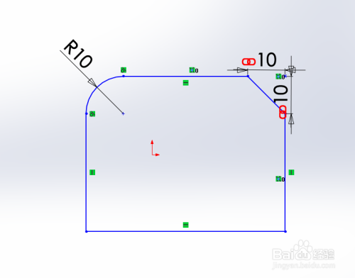 solidworks如何在画草图时画圆角和倒角