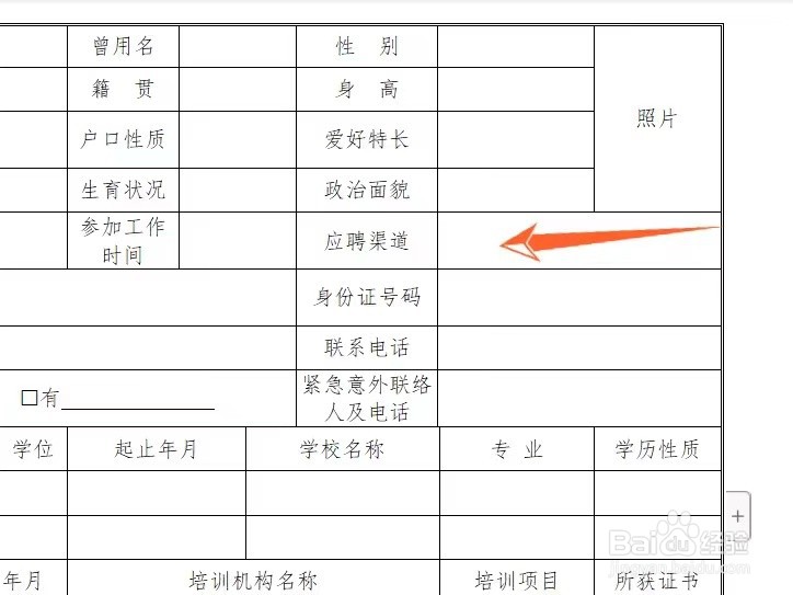 应聘渠道怎么填写