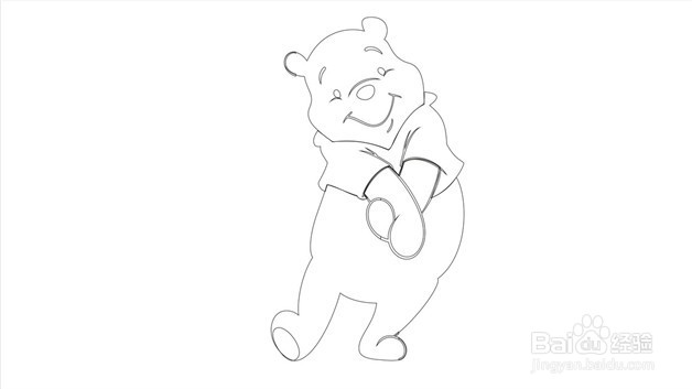 迪士尼维尼熊简笔画