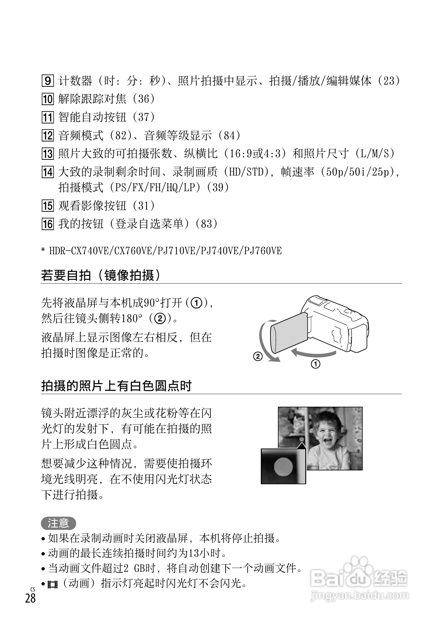 SONY索尼 HDR-PJ720E数码摄像机说明书:[3]