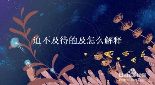 迫不及待的及怎么解释