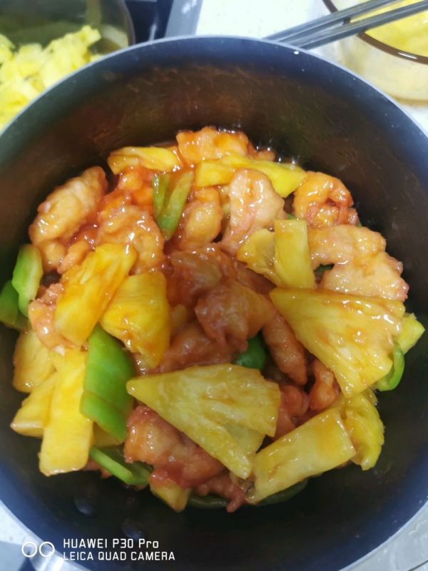 学校食堂经典菜～菠萝鸡片