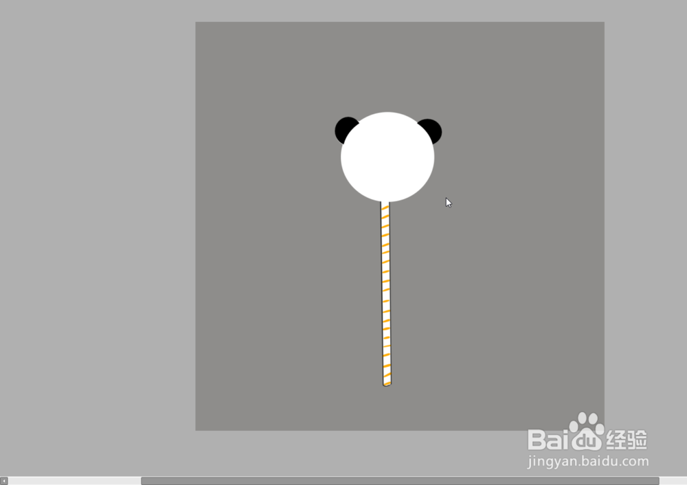 如何画超可爱的熊猫棒棒糖