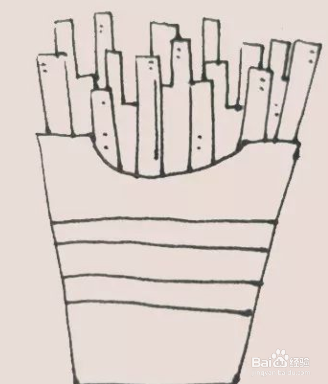 美味薯条简笔画