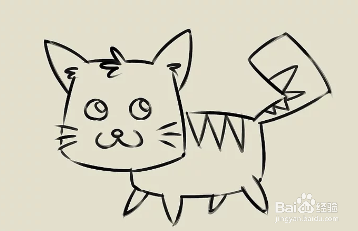 如何简单的画猫咪
