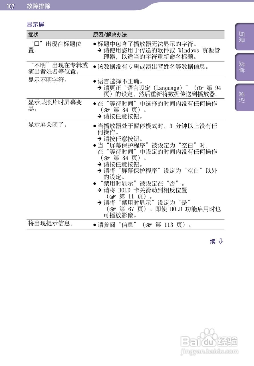 SONY索尼NWZ-A729数码影音使用说明书:[11]