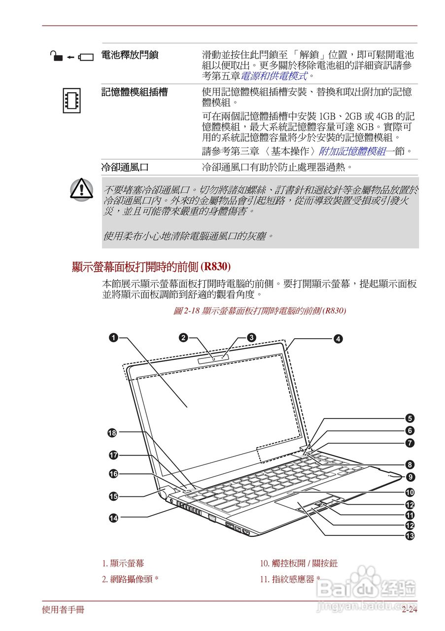 东芝Portege R830笔记本电脑使用說明書:[6]