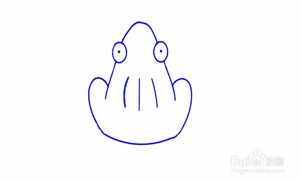 简笔画青蛙的背影如何画?