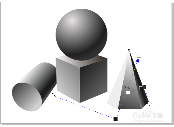 cdr怎么画几何静物素描立体图形