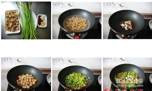 快捷的家常菜-蒜薹炒扇贝肉