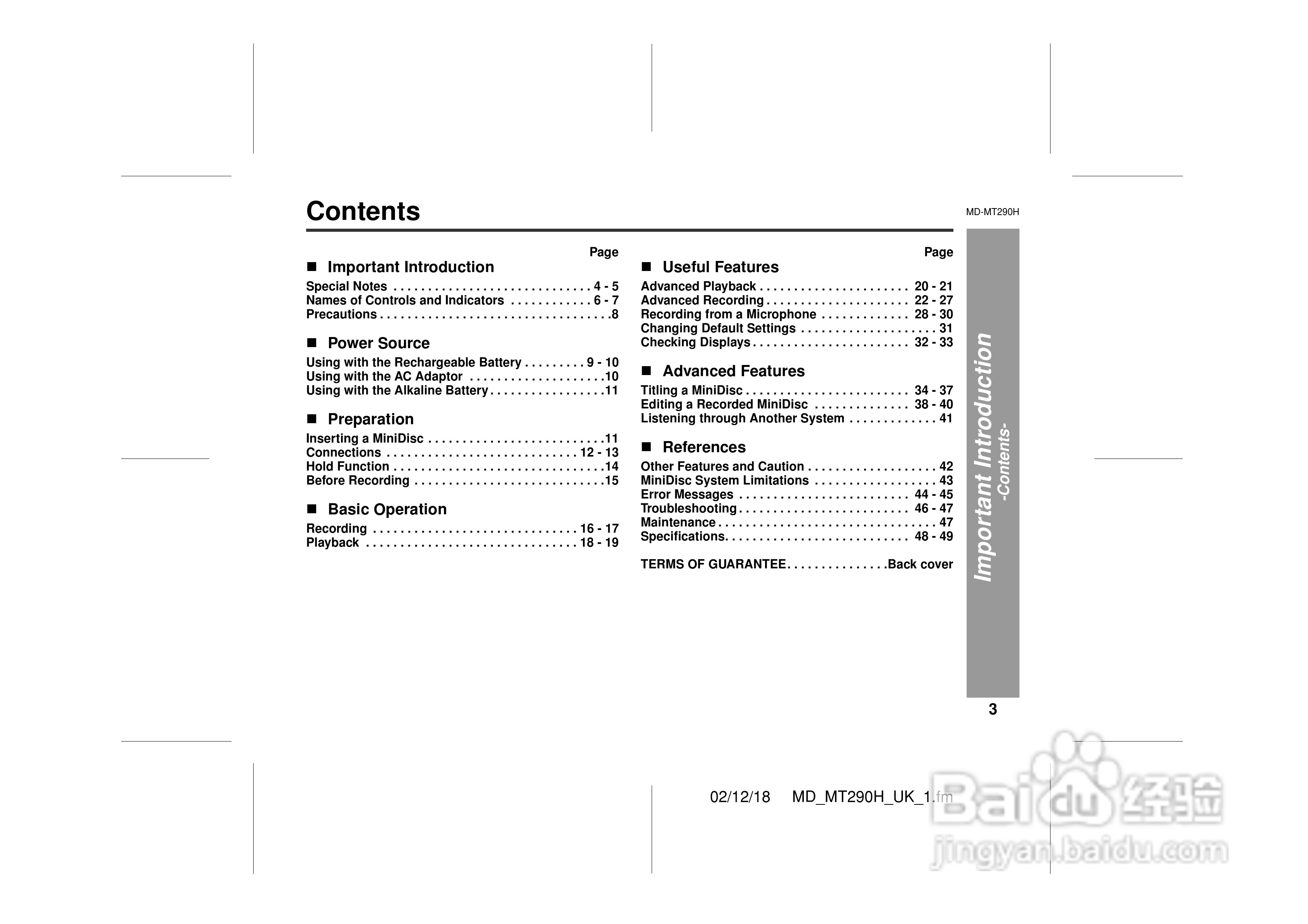 夏普MD-MT290H数码影音使用说明书:[1]