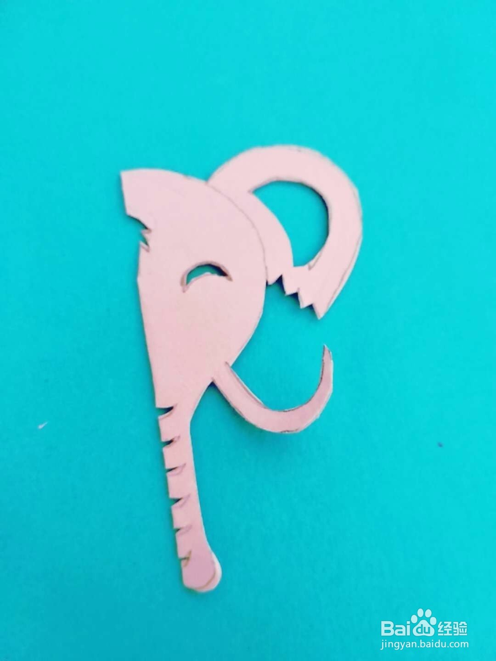 适合宝宝的手工剪纸大象的剪法