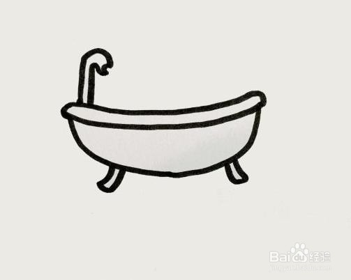 教你简笔画浴缸的画法