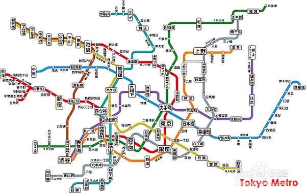 日本自由行-东京地铁攻略：[1]标志与总线路图