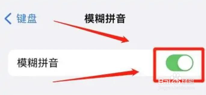 苹果键盘在哪启用模糊拼音功能?