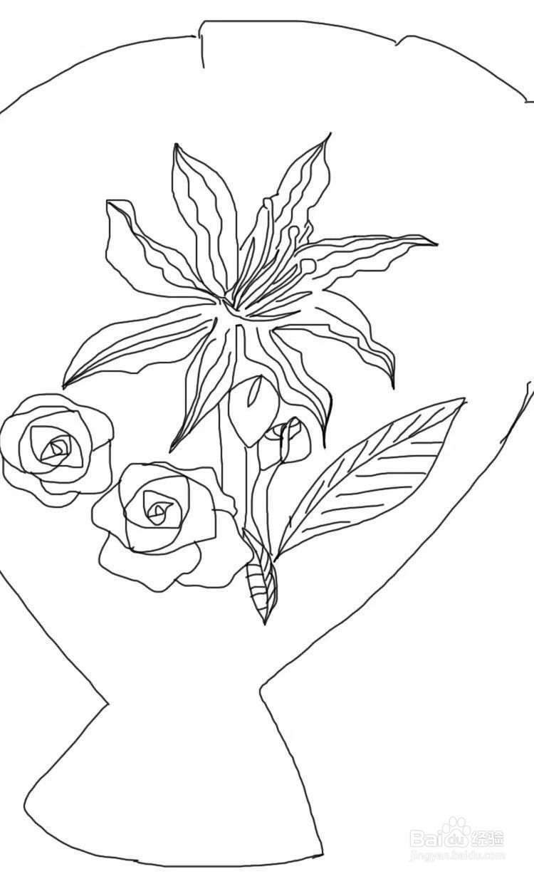 简笔画教程之花束