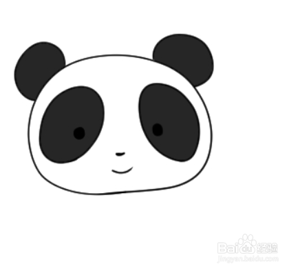 熊猫的眼睛简笔画图片