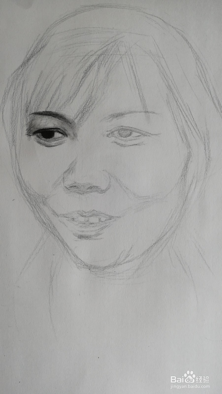 怎么画中年妇女的素描肖像