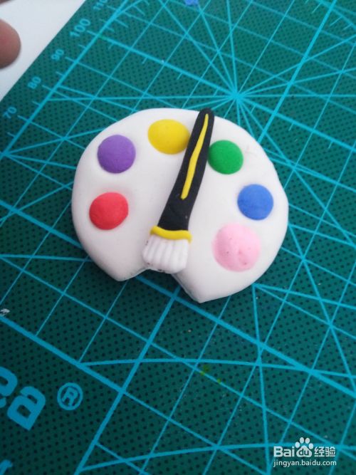 超轻粘土制作宝宝抓周玩具之调色盘 百度经验