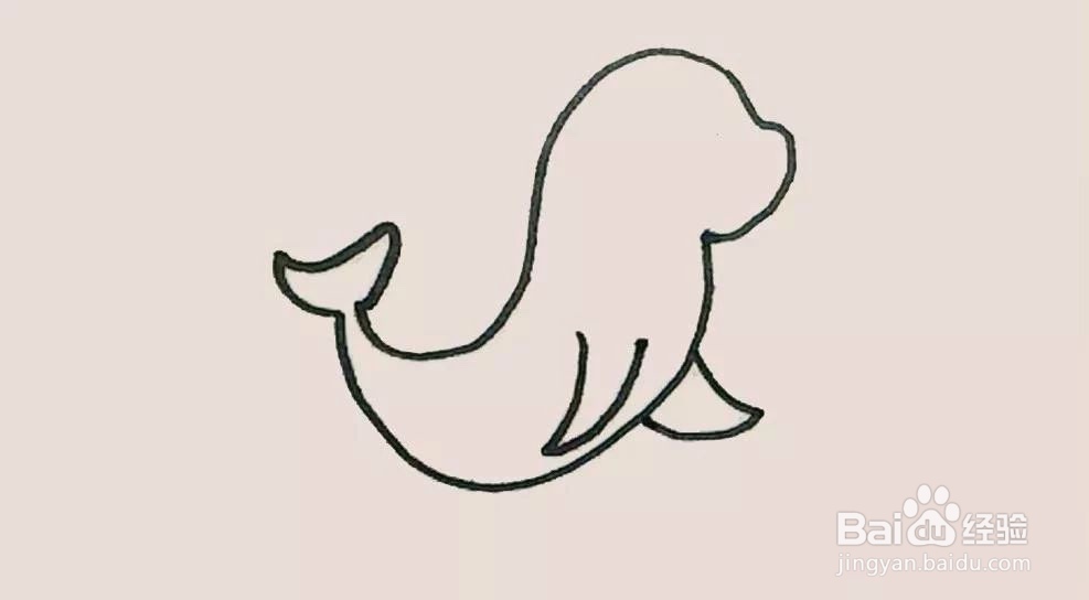 小海豚的简笔画怎么画