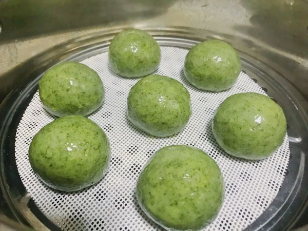 咸蛋黄肉松青团