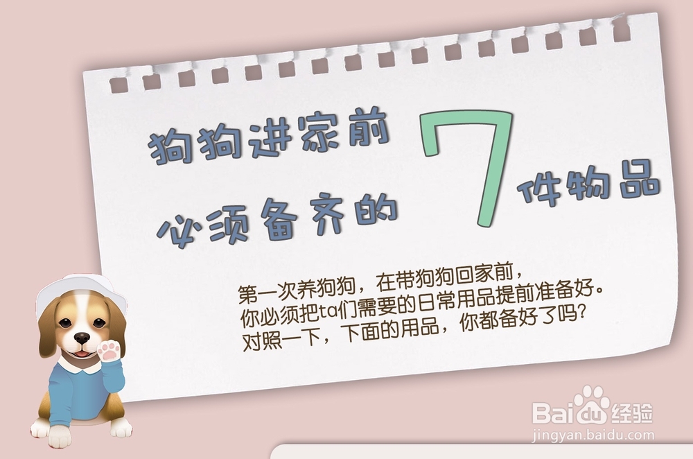 新狗狗进家前必须备齐的7种物品