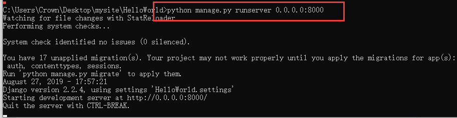 python django模块创建应用框架
