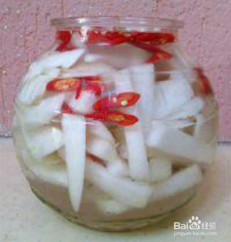 酸辣萝卜条的制作方法