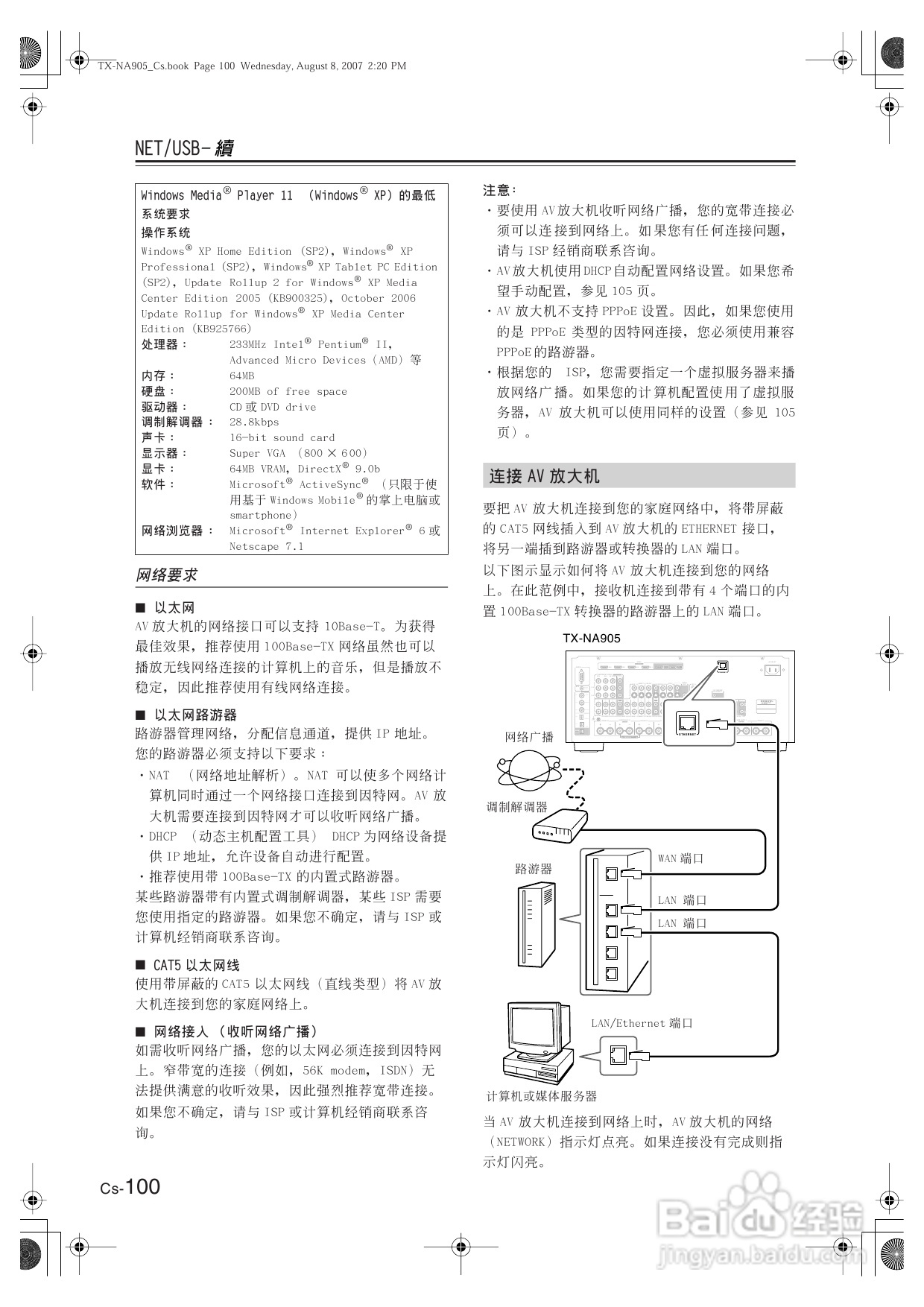 安桥AV放大机TX-NR905型使用说明书:[5]