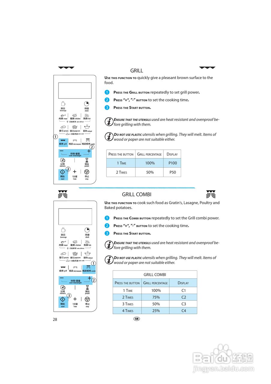 惠而浦MWD963无烟少油BBQ微波炉说明书:[2]