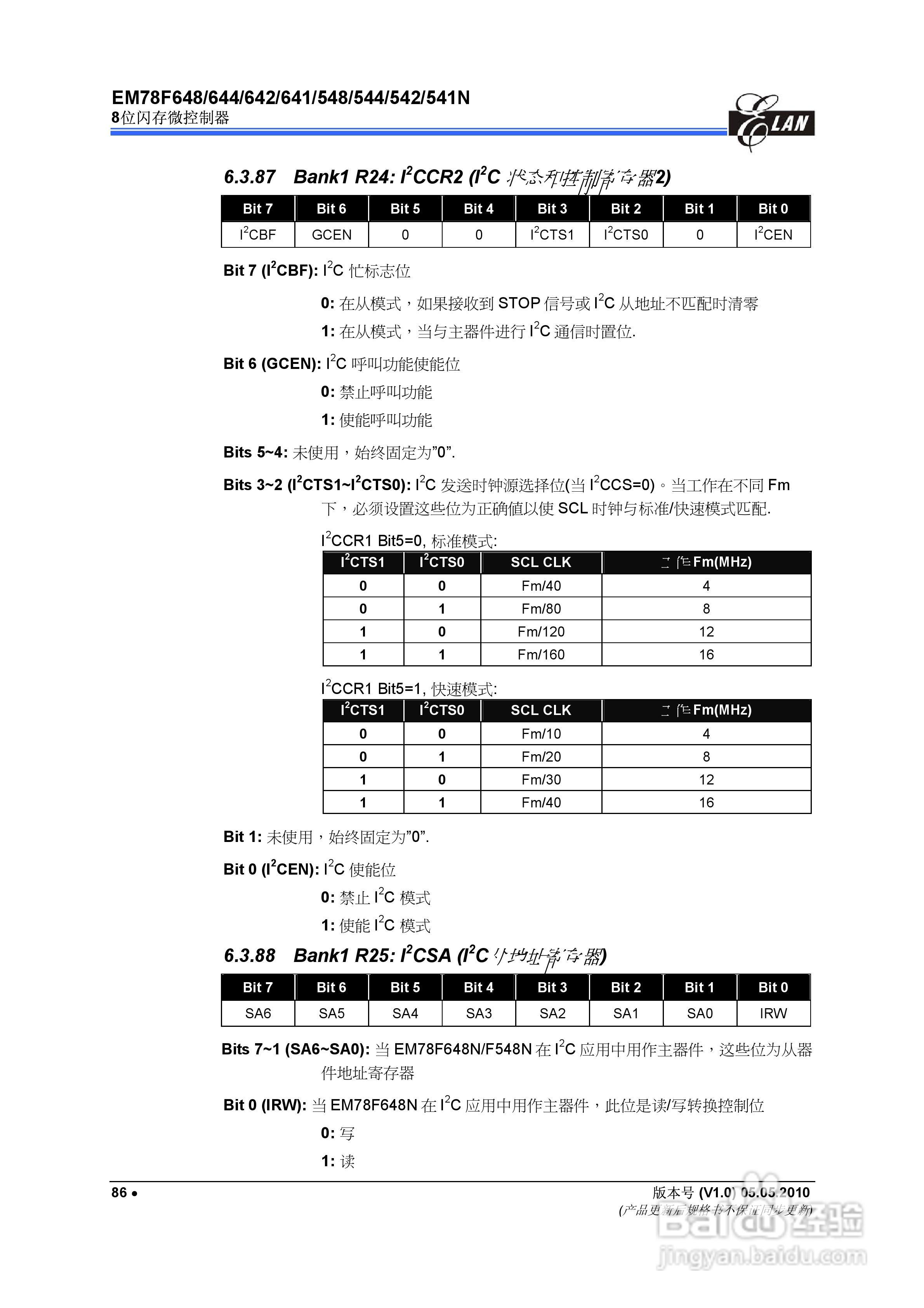 EM78F 8位闪存微控制器说明书:[10]