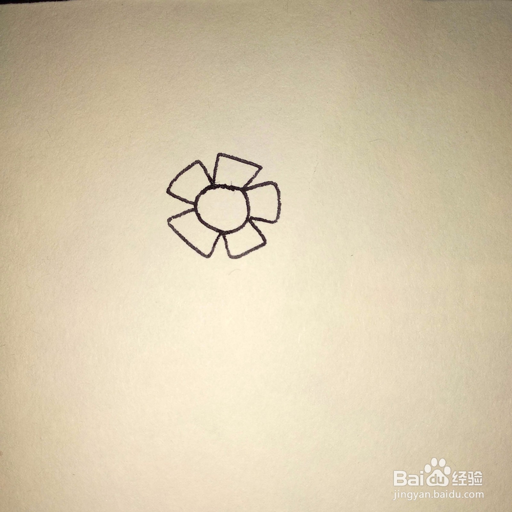 如何画一个很有创意的盆景卡通儿童简笔画