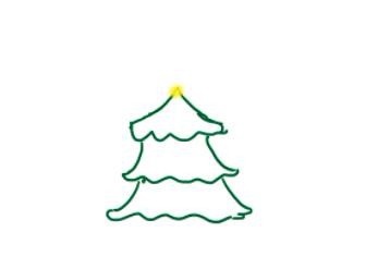 简笔画教学：如何画一棵圣诞树